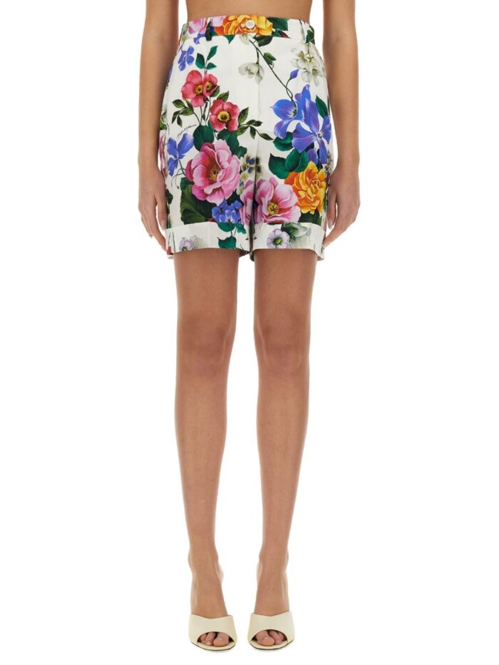 dolce & gabbana shorts with floral print Dolce & Gabbana SHORTS WITH FLORAL PRINT