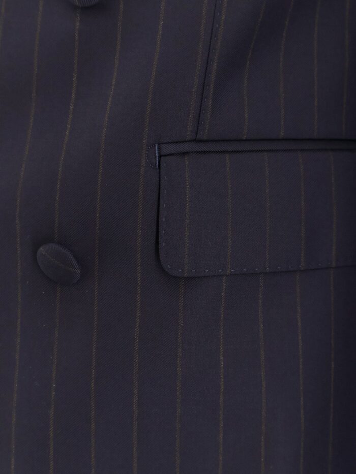 Dolce & Gabbana Sicilia Virgin Wool Blazer With Pinstripe Motif