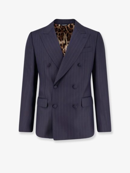 Dolce & Gabbana Sicilia Virgin Wool Blazer With Pinstripe Motif