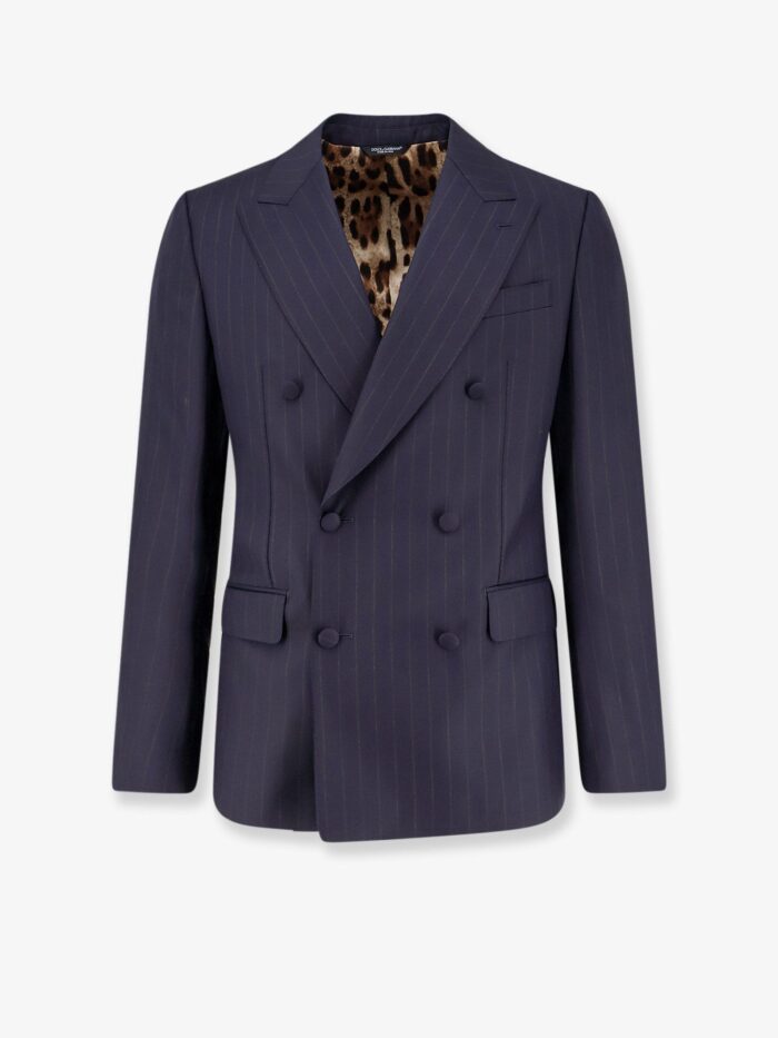 Dolce & Gabbana Sicilia Virgin Wool Blazer With Pinstripe Motif