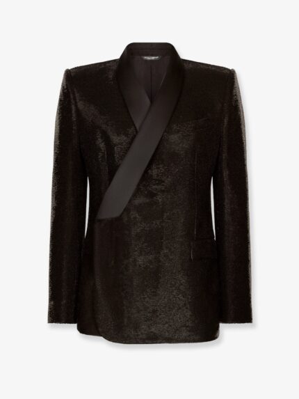 Dolce & Gabbana SiciliaTuxedo Blazer With All-Over Sequin Pattern