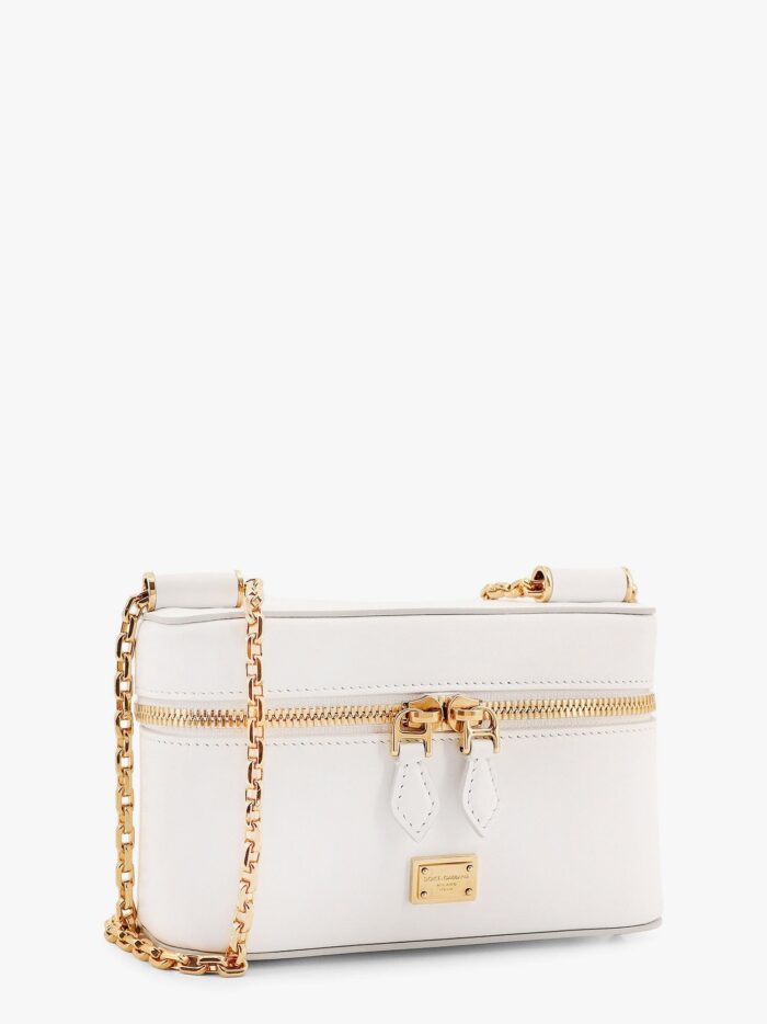 Dolce & Gabbana Sicily Leather Shoulder Bag With Metal Logo Tag