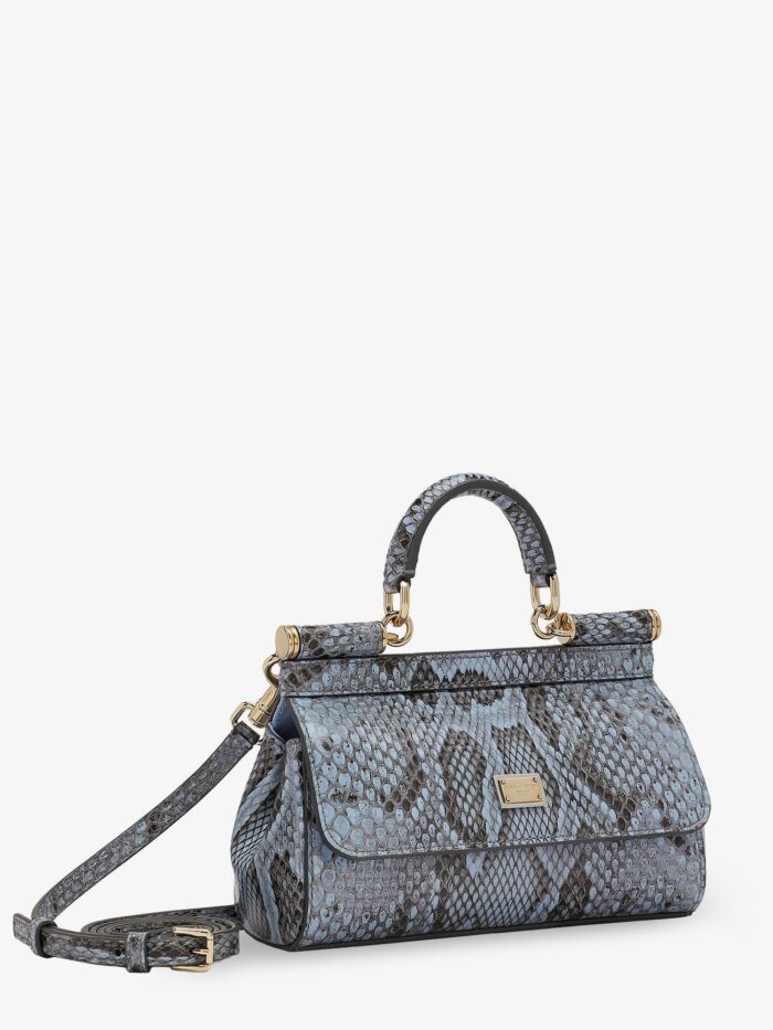 Dolce & Gabbana Sicily Shiny Python Mini Handbag