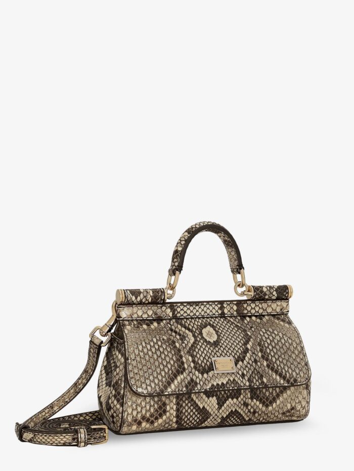 Dolce & Gabbana Sicily Shiny Python Mini Handbag