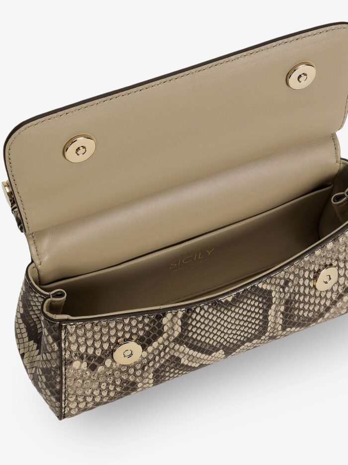 Dolce & Gabbana Sicily Shiny Python Mini Handbag