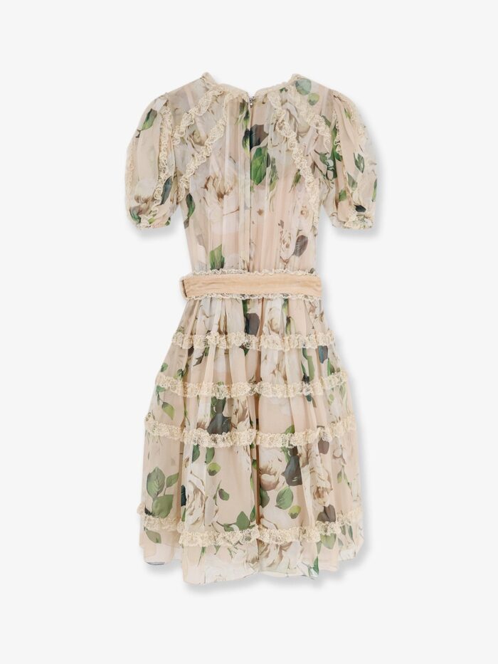 Dolce & Gabbana Silk And Viscose Dress With Iconic Print