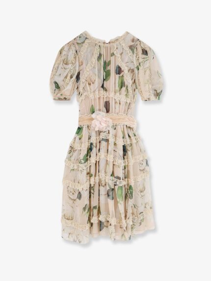 Dolce & Gabbana Silk And Viscose Dress With Iconic Print