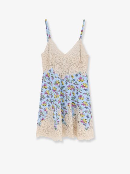 Dolce & Gabbana Silk Blend Dress With A Mazzolini Di Fiori Print