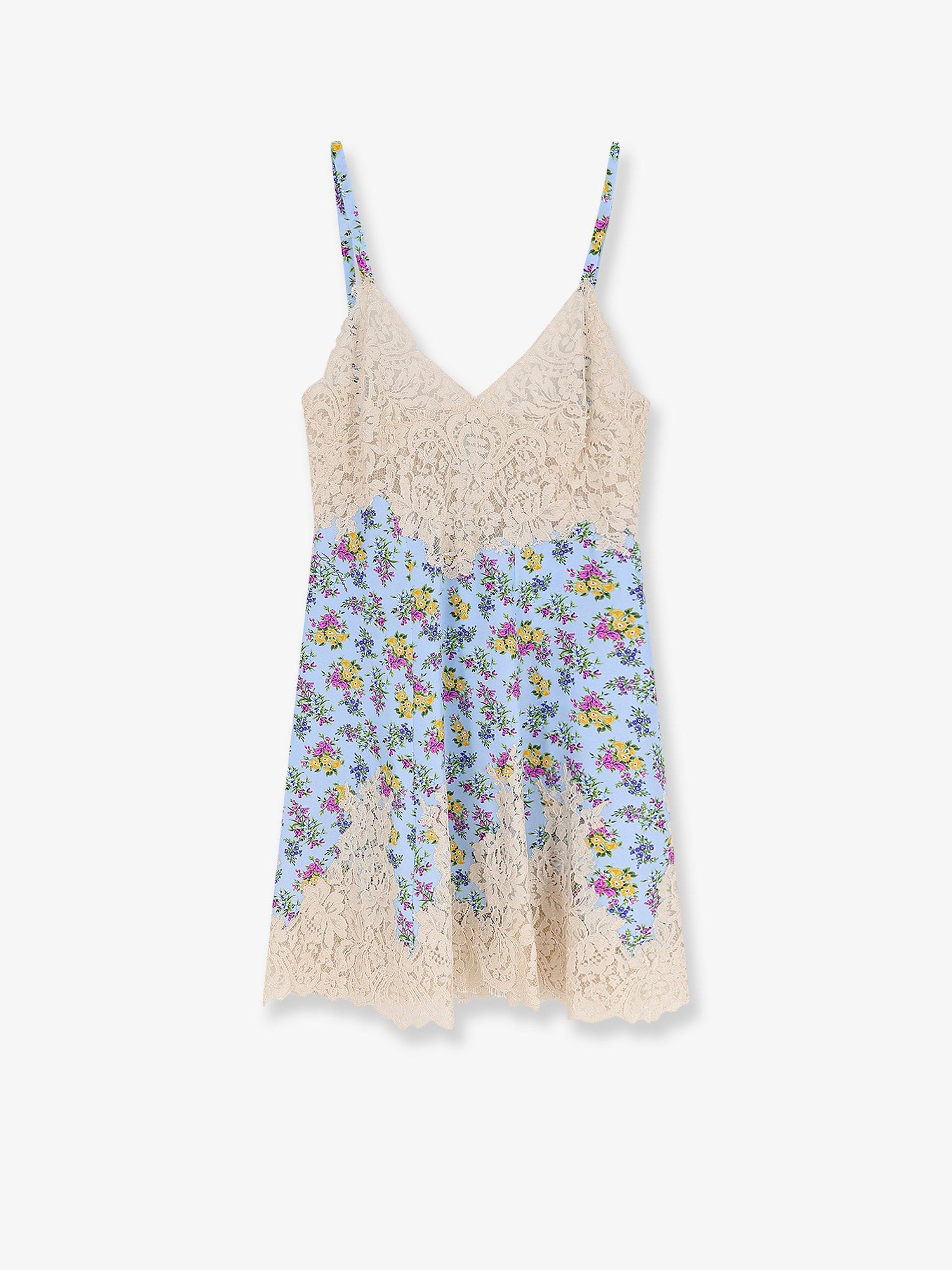 Dolce & Gabbana Silk Blend Dress With A Mazzolini Di Fiori Print