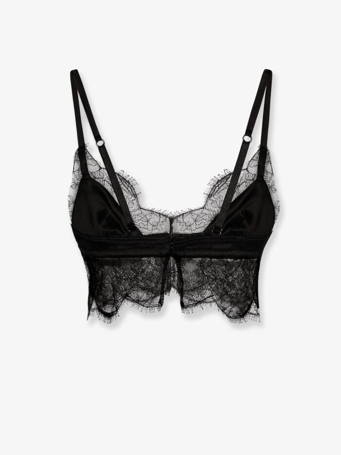 Dolce & Gabbana Silk Bra With Lace Inserts