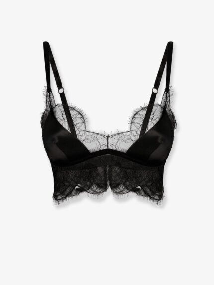 Dolce & Gabbana Silk Bra With Lace Inserts