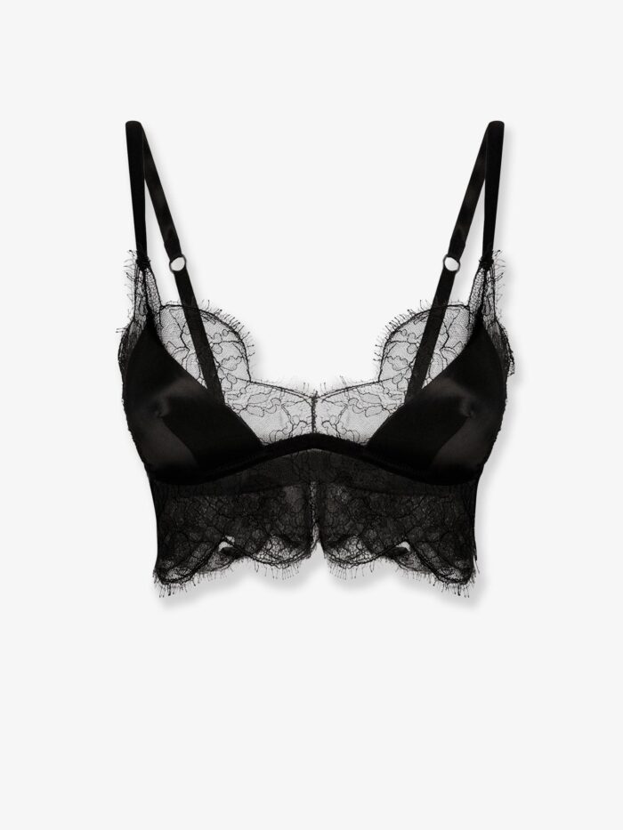 Dolce & Gabbana Silk Bra With Lace Inserts