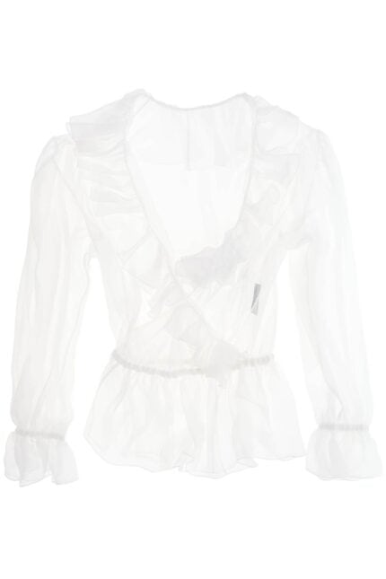 DOLCE & GABBANA Silk Chiffon Blouse With Ruffles.