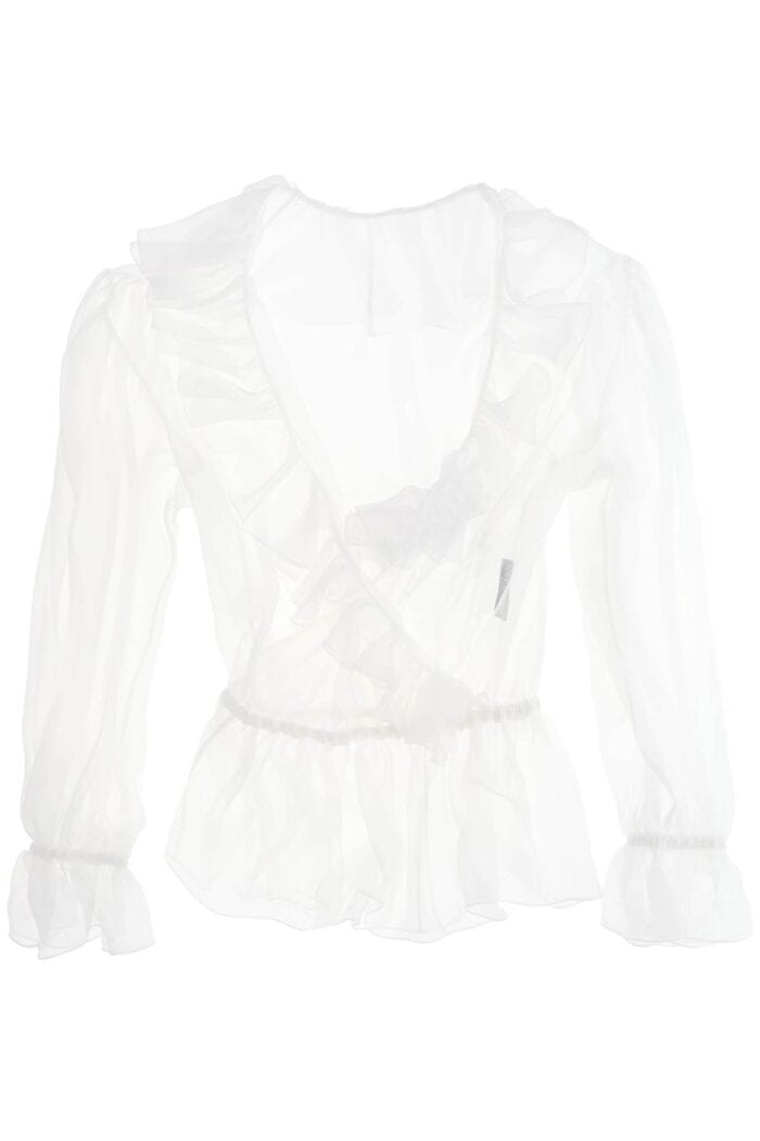 DOLCE & GABBANA Silk Chiffon Blouse With Ruffles.