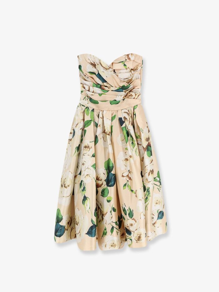 dolce & gabbana silk dress with floral print Dolce & Gabbana Silk Dress With Floral Print