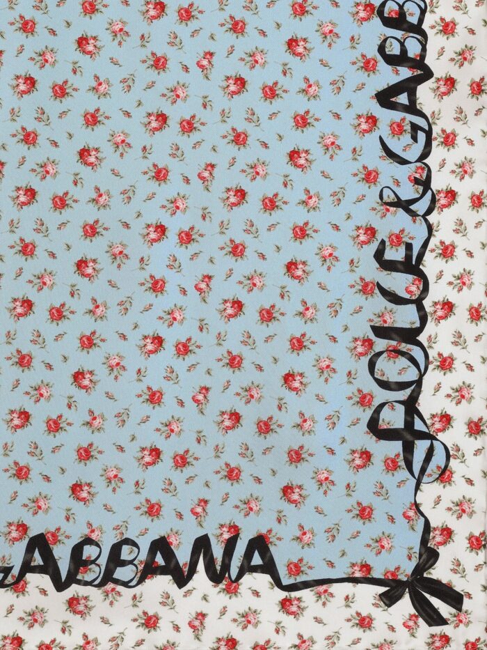 Dolce & Gabbana Silk Foulard With Roselline Print