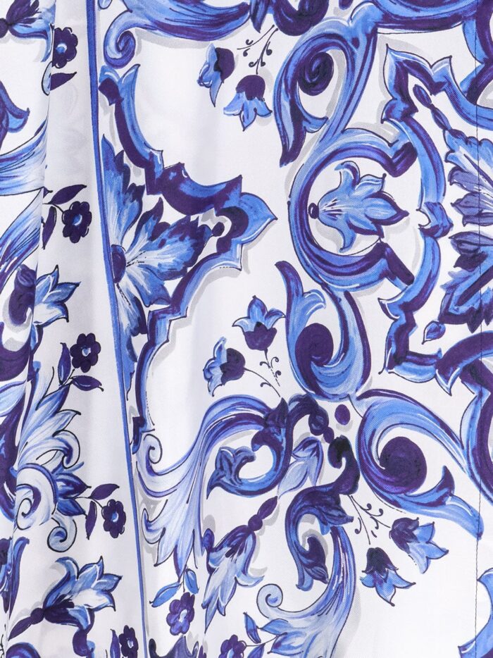 Dolce & Gabbana Silk Shirt With Maiolica Print