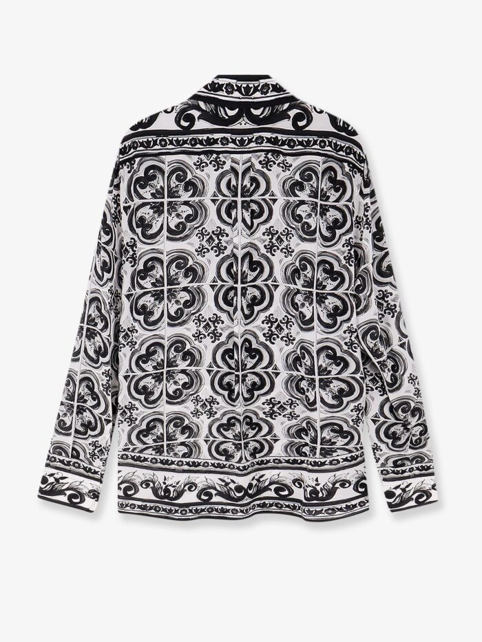 Dolce & Gabbana Silk Shirt With Maiolica Print