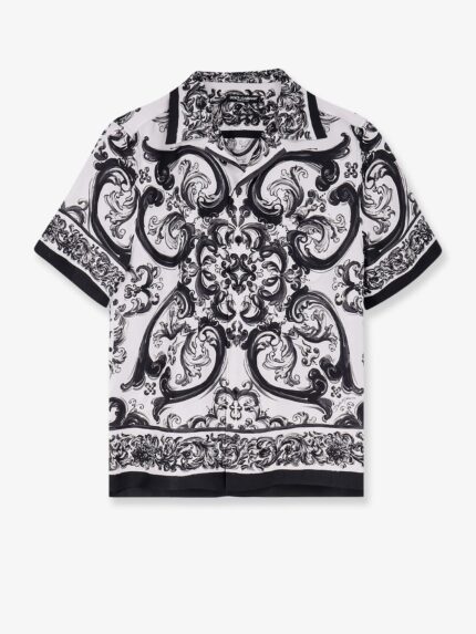 Dolce & Gabbana Silk Shirt With Maiolica Print
