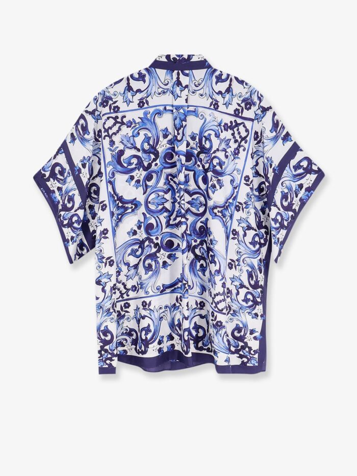 Dolce & Gabbana Silk Shirt With Maiolica Print