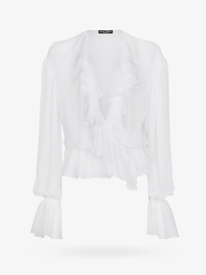 Dolce & Gabbana Silk Shirt With Rouches