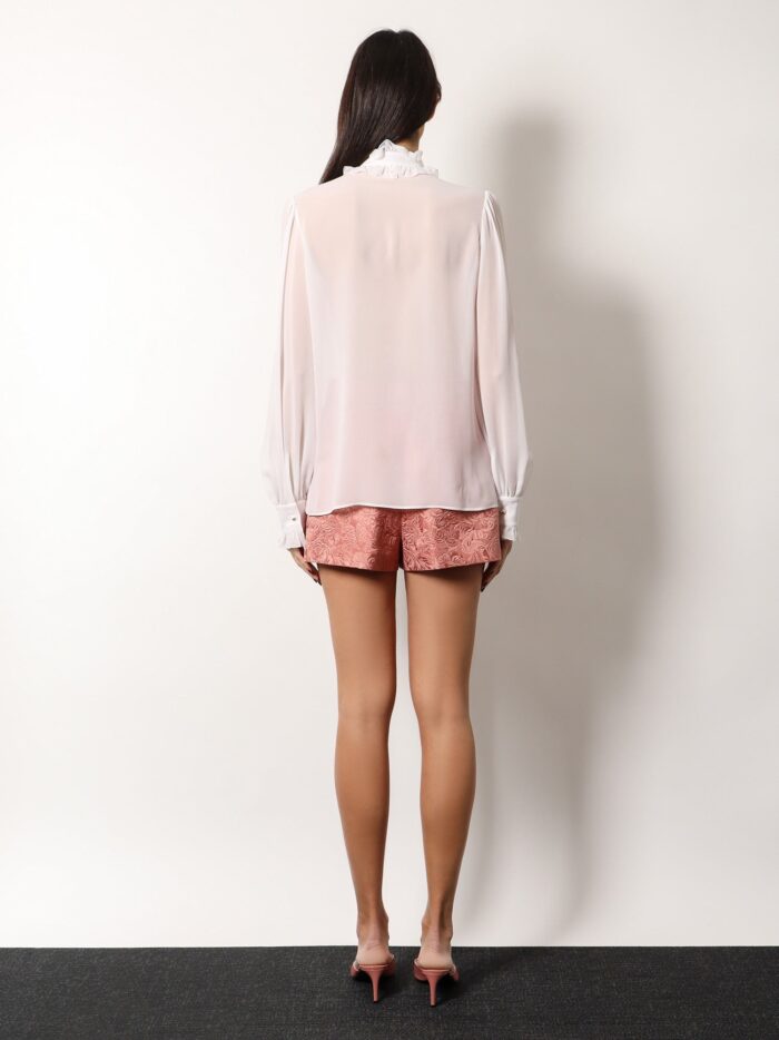 Dolce & Gabbana Silk Shirt With Rouches Detail