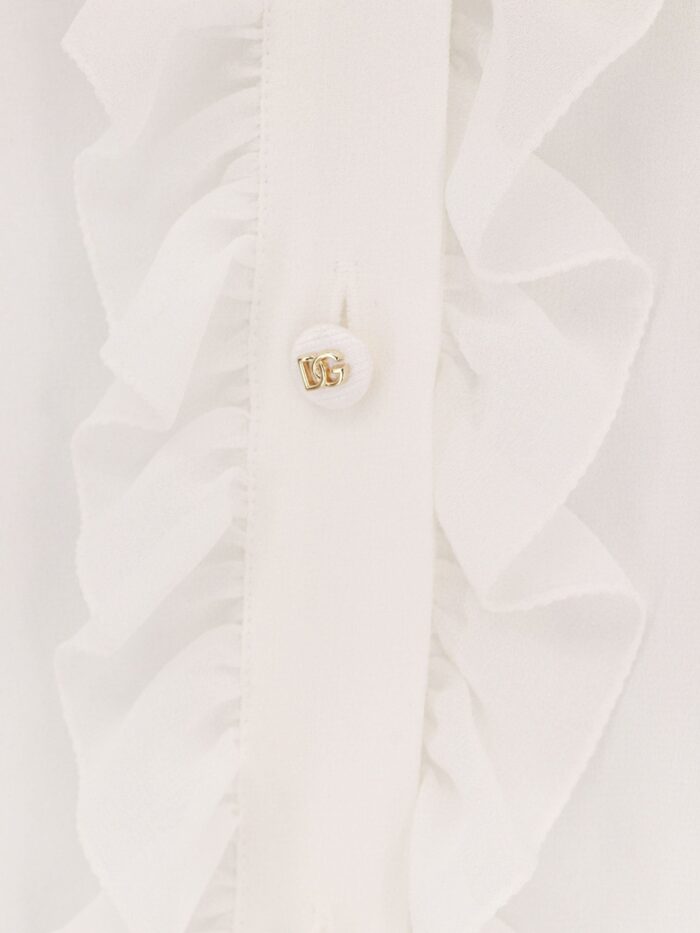 Dolce & Gabbana Silk Shirt With Rouches Detail