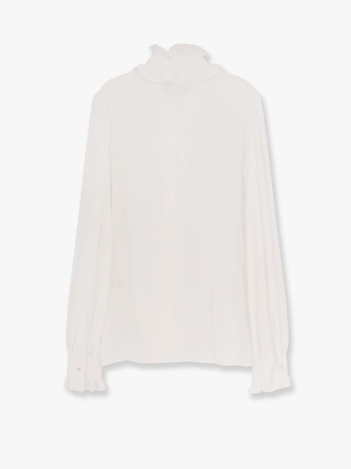 Dolce & Gabbana Silk Shirt With Rouches Detail