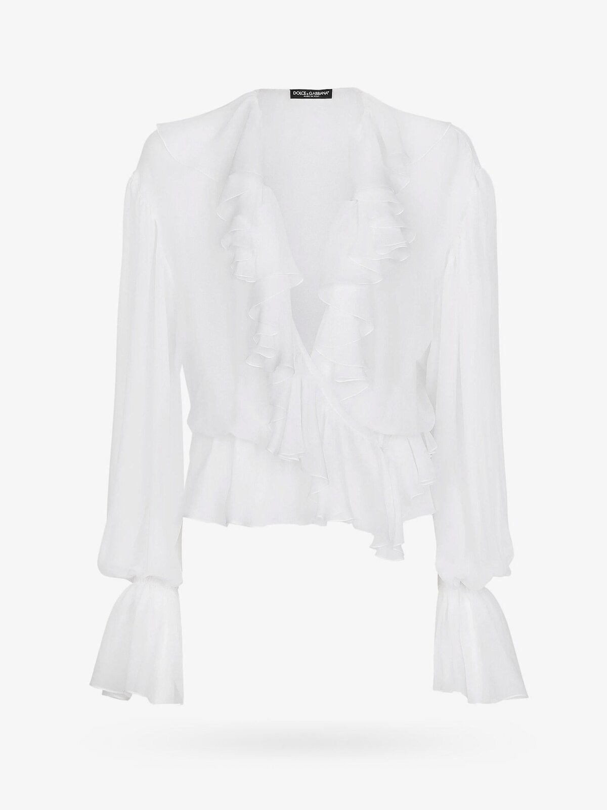 Dolce & Gabbana Silk Shirt With Rouches