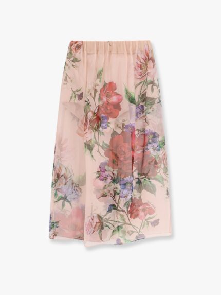 Dolce & Gabbana Silk Skirt With Iconic Floral Print
