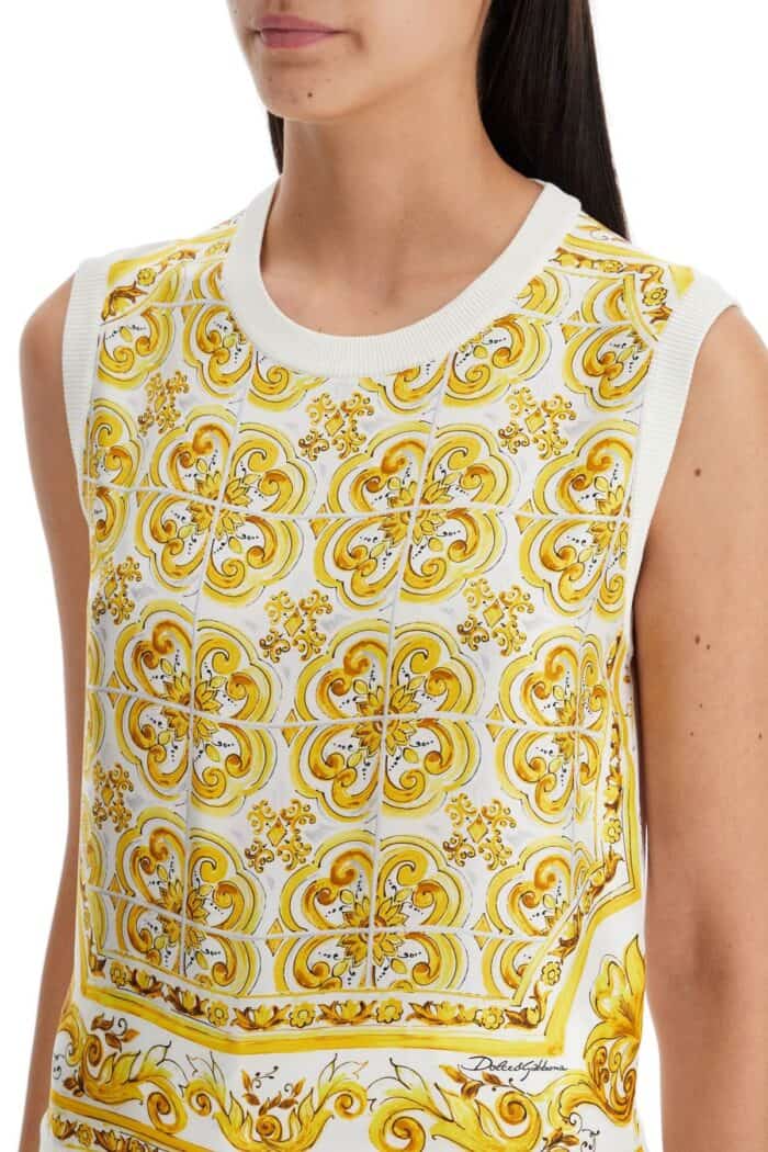 DOLCE & GABBANA "silk Sleeveless Top With Mai