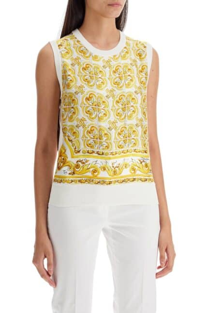 DOLCE & GABBANA "silk Sleeveless Top With Mai