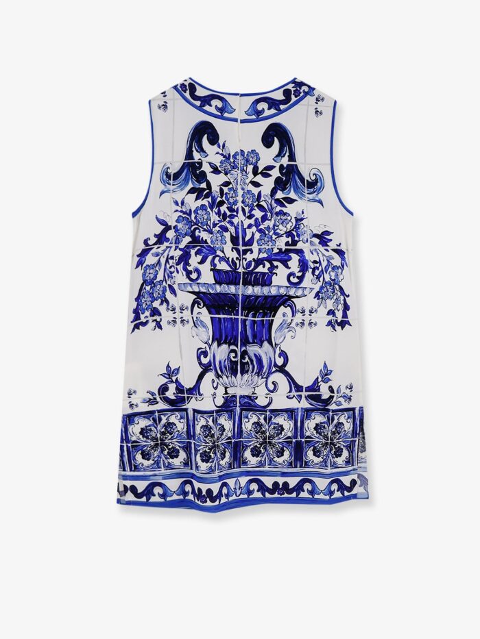 Dolce & Gabbana Silk Top With Maiolica Print