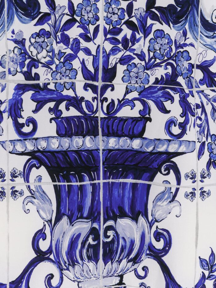 Dolce & Gabbana Silk Top With Maiolica Print