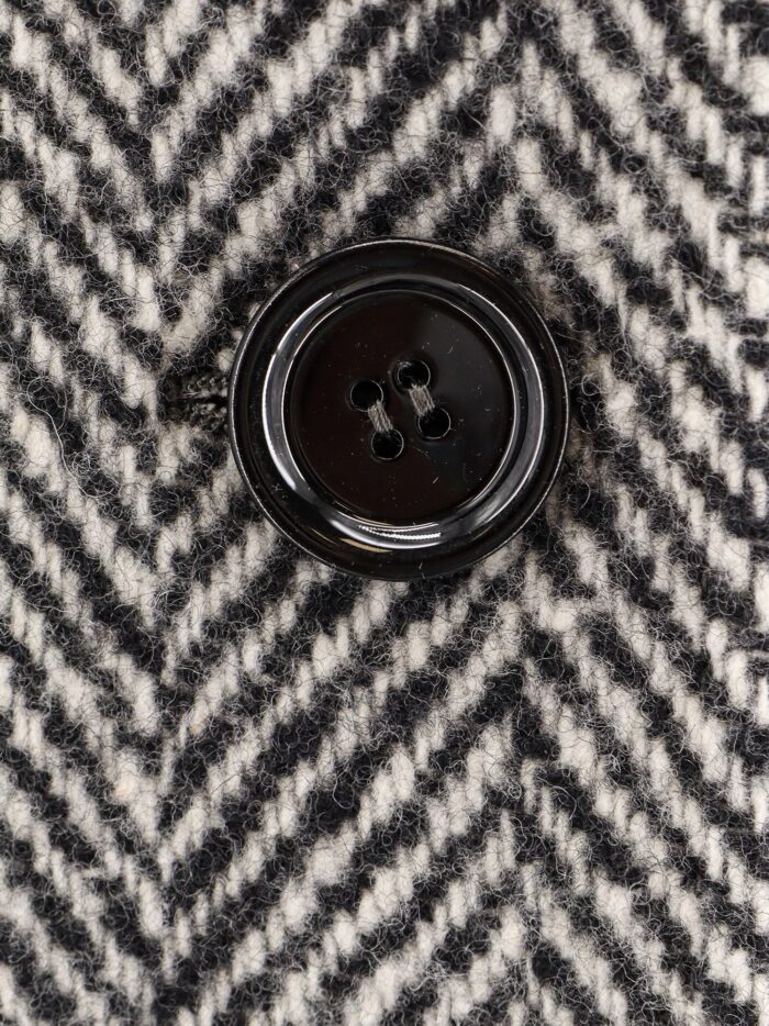 Dolce & Gabbana Single-breasted Wool Chevron Coat