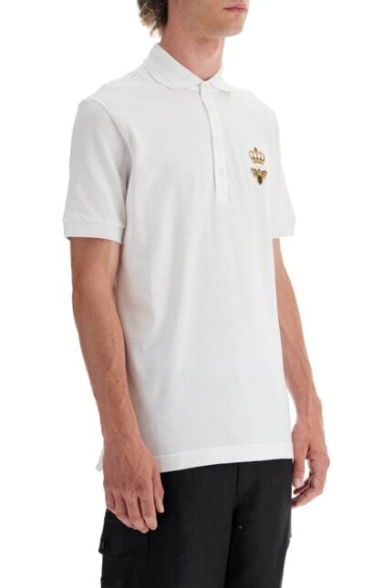 DOLCE & GABBANA Slim Fit Polo Shirt With Embroidery