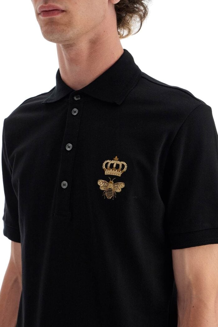 DOLCE & GABBANA Slim Fit Polo Shirt With Embroidery