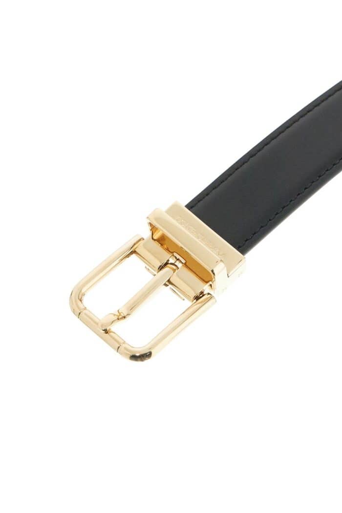 DOLCE & GABBANA Smooth Leather Dg Belt With 8