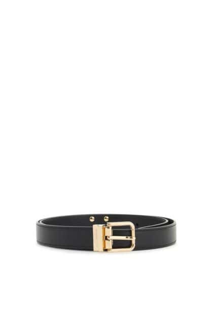 DOLCE & GABBANA Smooth Leather Dg Belt With 8