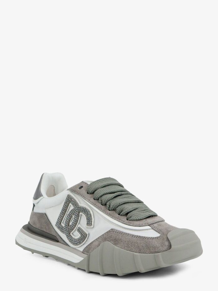 Dolce & Gabbana Sneakers In Nylon E Suede Con Logo DG Con Strass