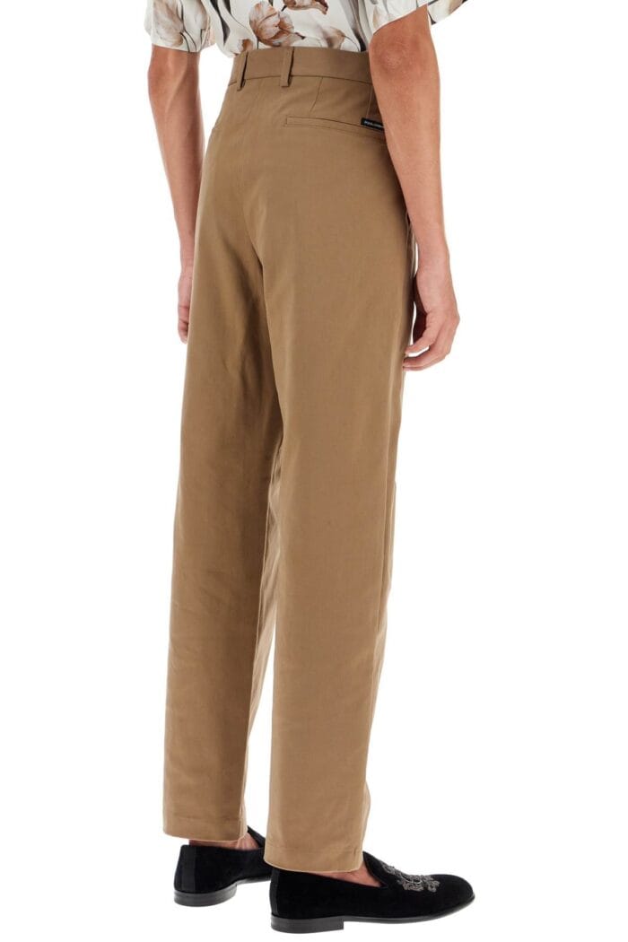 DOLCE & GABBANA Straight Cotton Stretch Pants In 8