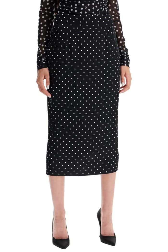 DOLCE & GABBANA Stretch Charmeuse Pencil Skirt