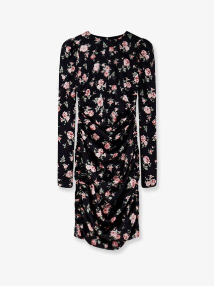 Dolce & Gabbana Stretch Silk Mini Dress With Iconic Print