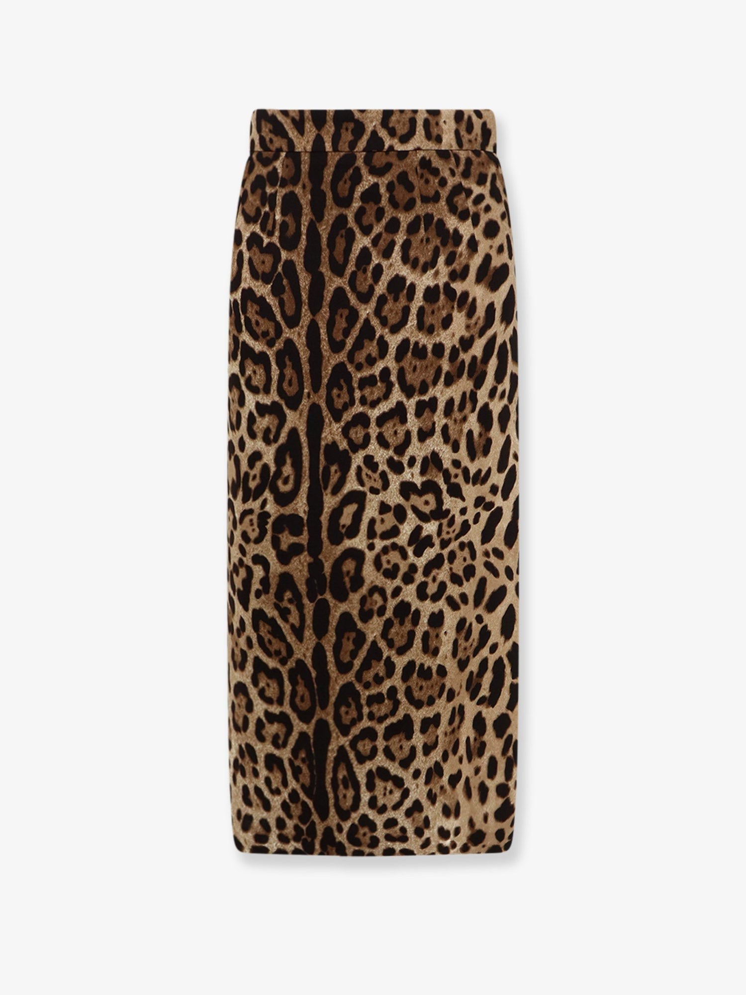 Dolce & Gabbana Stretch Viscose Longuette Skirt With Animal Print