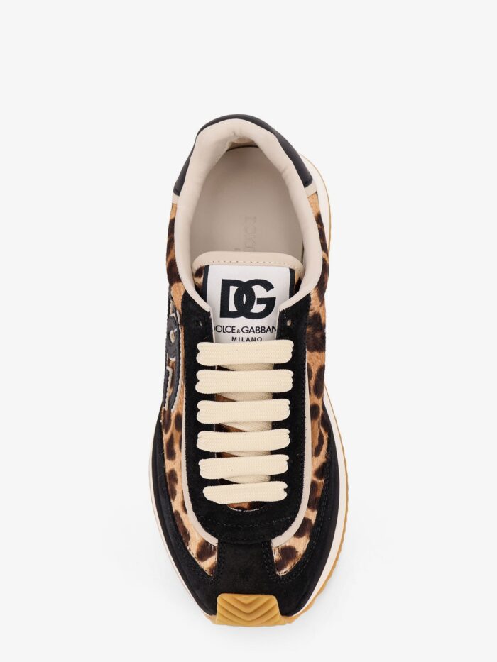 Dolce & Gabbana Suede Sneakers With Animal Print