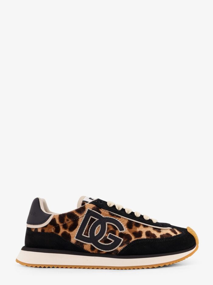 Dolce & Gabbana Suede Sneakers With Animal Print
