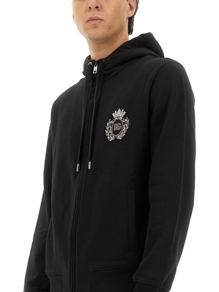 Dolce & Gabbana SWEATSHIRT WITH HERALDIC PATCH