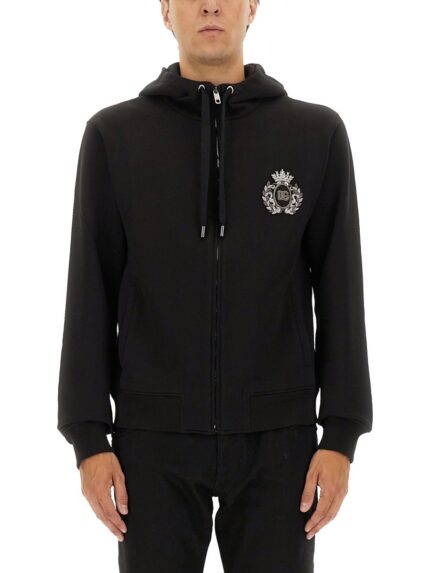 Dolce & Gabbana SWEATSHIRT WITH HERALDIC PATCH