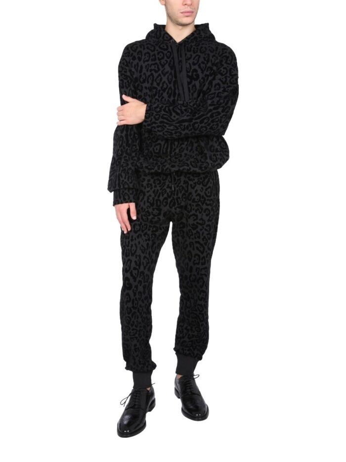 Dolce & Gabbana SWEATSHIRT WITH LEOPARD PRINT