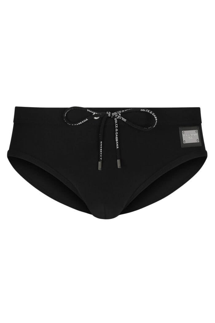 Dolce & Gabbana Swim Briefs With Plate